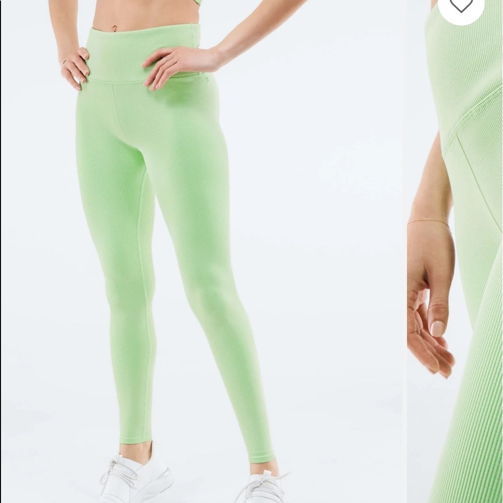 Fabletics neon green leggings